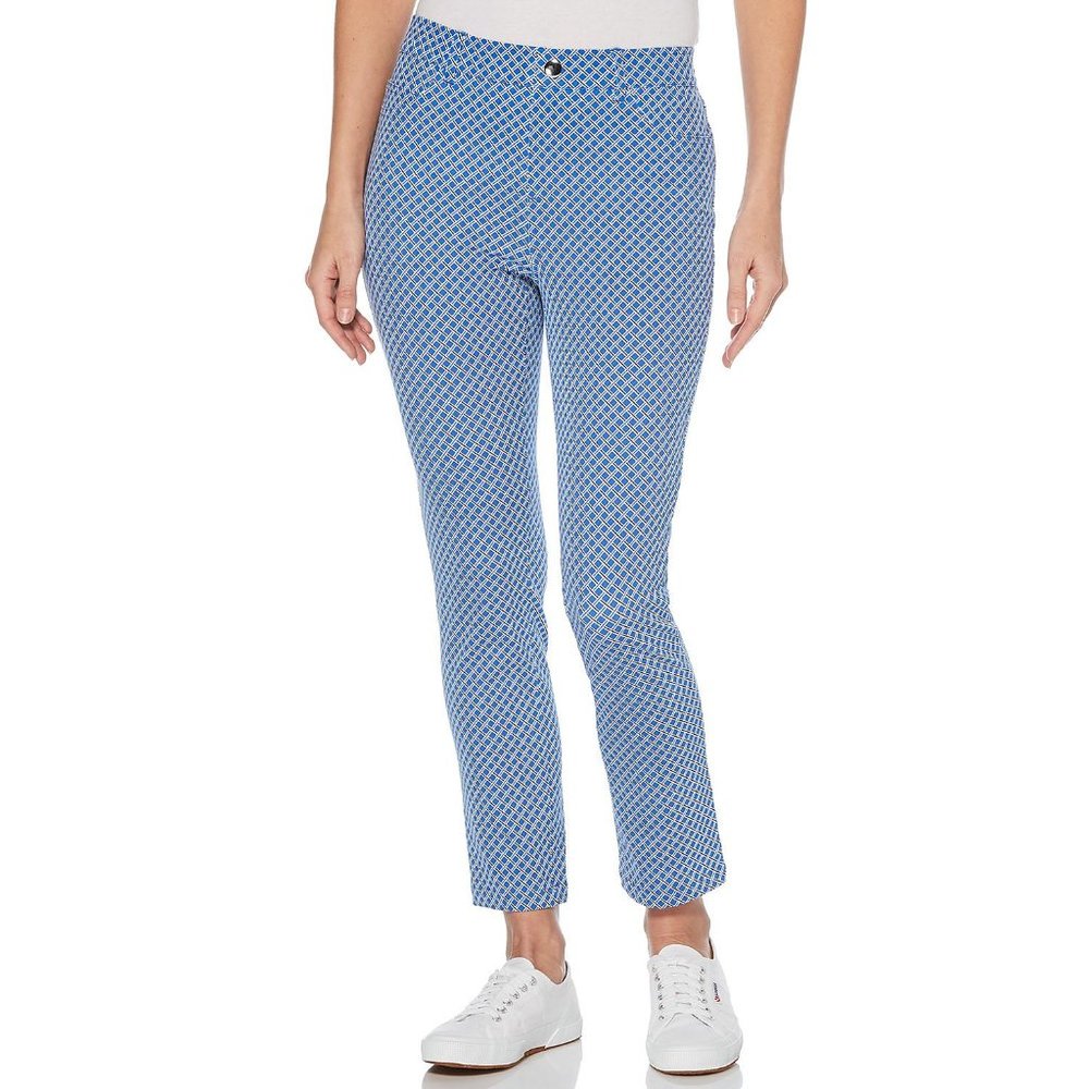NWT RAFAELLA PRINTED KNIT TWILL ANKLE PANT SIZE 14